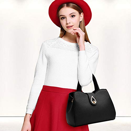 Bolso Satchel de Cuero PU para Mujer con Asa Superior miniatura 2