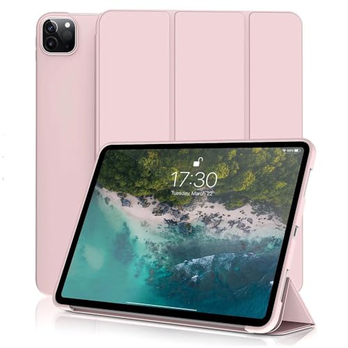 Étui iPad 7ème génération 10.2 avec mise en veille automatique et coque antichoc rose