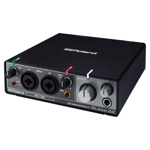 Interfaccia audio USB Roland Rubix22 2-In/2-Out | Audio ad alta risoluzione | Registrate con...