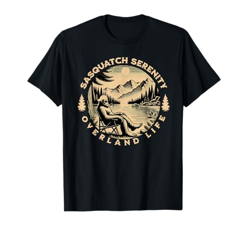 Sasquatch Serenity Overland Life Graphic T-Shirt Small