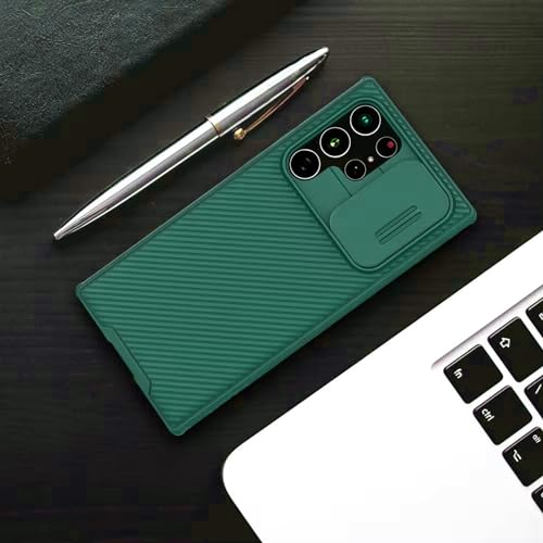 Image of iFAST Premium Back Cover Case Compatible with Galaxy S24 Ultra Soft Shokproof TPU and Hard Polycarbonate (PC) (Slider | Green)