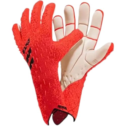 PLBSE Histarstore5 - Guantes de portero de fútbol para entrenamiento, agarre fuerte, antideslizantes y transpirables para adultos y niños (naranja, 9)
