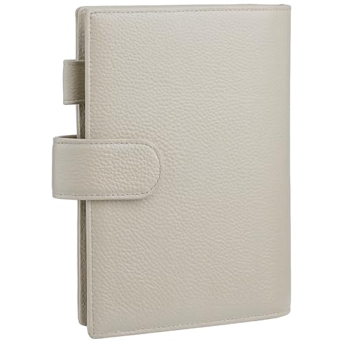 Couverture de carnet A6 cuir abricot pour planification