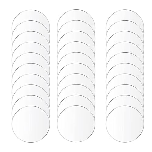 DQZRTUECA 30 disques Ronds en Acrylique de 2 mm d'épaisseur et de 20 à 50 mm de diamètre(Diameter 20mm)