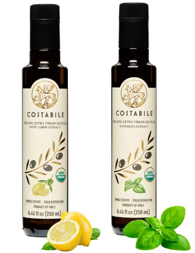 Aceite de oliva extra virgen infusionado limón y albahaca
