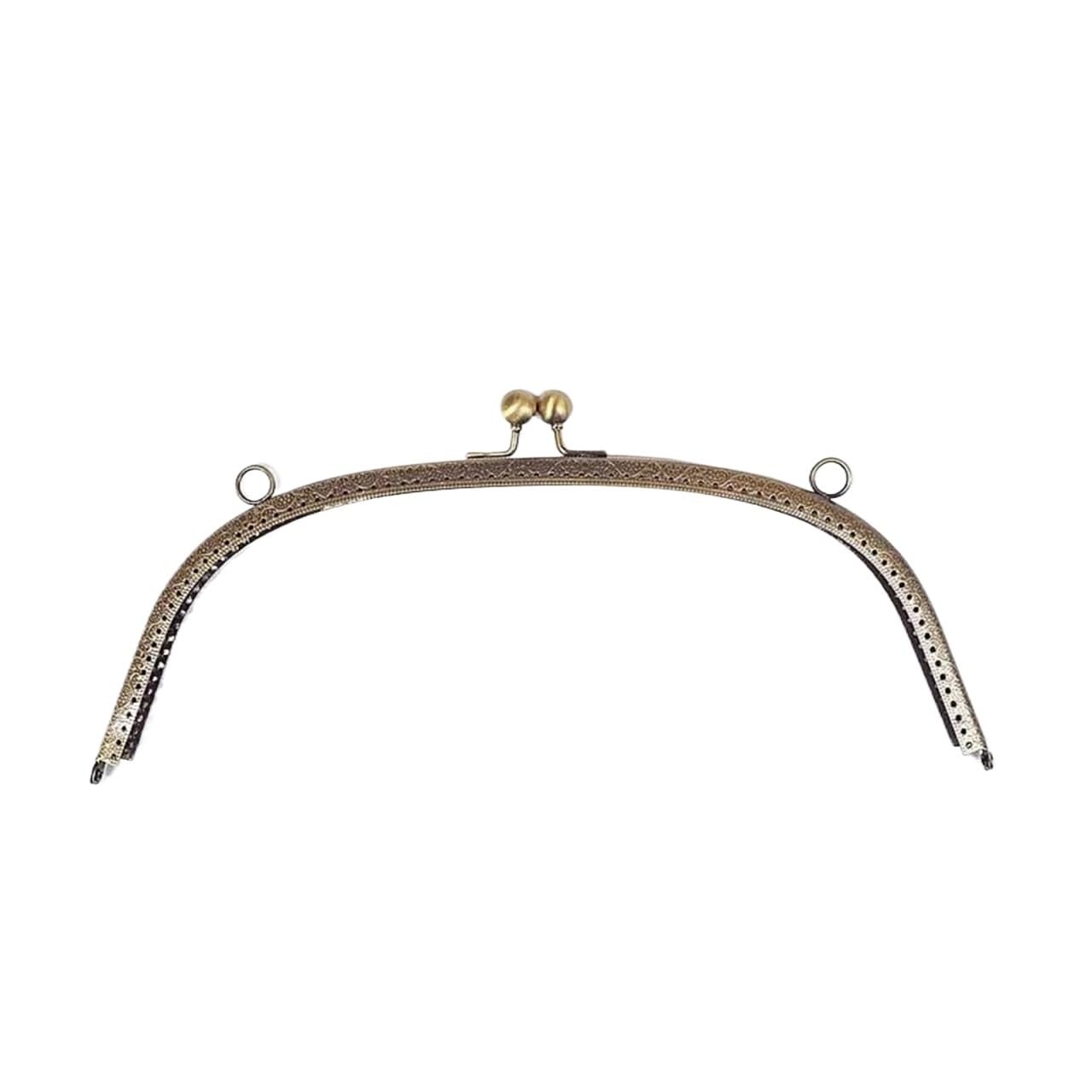 PVUVTNAHW Arc-shaped Big Purse Frame 20.5cm 25cm 28. 30cm Bronze DIY Kiss Lock Bag Accessories(30cm)