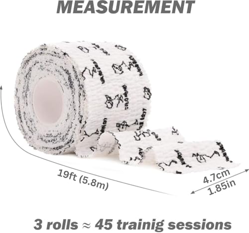 Image of WARM BODY COLD MIND 1.85 inch Weightlifting Thumb Tape - Hook Grip Tape for Powerlifting, Cross Training, Gym Tape, Workout, Weight Lifting Tape, Athletic Finger Wrap (White 3 Rolls)