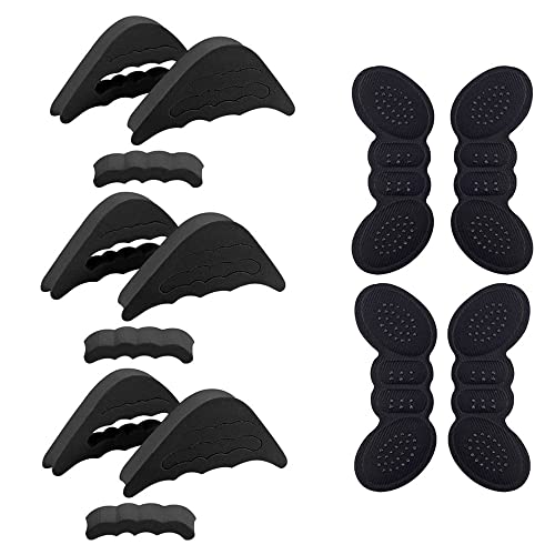 Lot de 10 coussinets de talon pour chaussures de femme trop grandes, talons, poignées Liner Fille - Antidérapants - Blister - Protections pour pointe de chaussure homme Cover