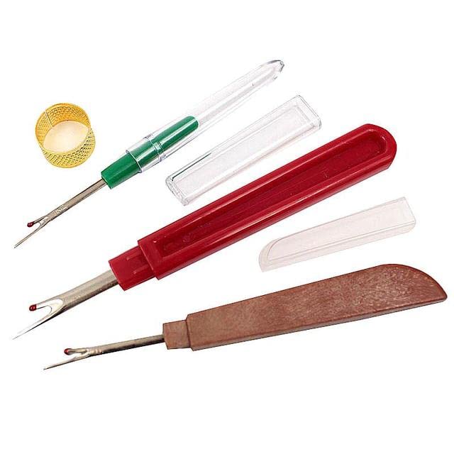 Thread Cutter Seam Ripper Stitch Unpicker Sewing Tools Plastic Handle Craft Tool Sewing Accessoriess 4pc/Set - (Color: Multi, Size: M)