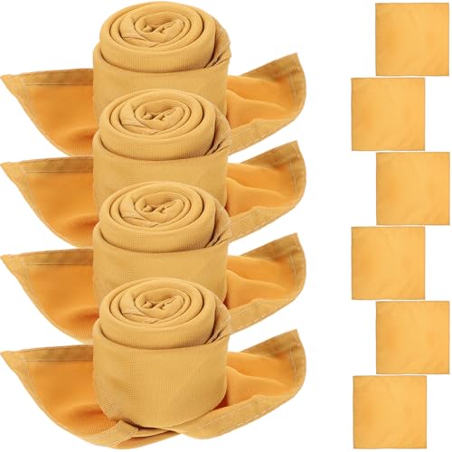 Serviettes de table lot de 10 polyester doré séchage rapide pour restaurant