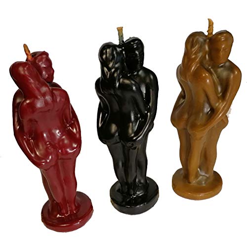 Candle Art Candele Uomo Donna, Colore Rosso, Cera