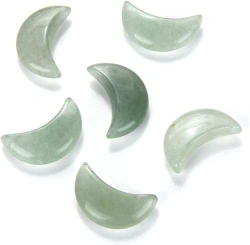 Miniatura 8 de Adabele Colgante de piedra semipreciosa natural tallada a mano en forma de luna de 0.709 in, cuentas sueltas para curación de joyas de chakras de