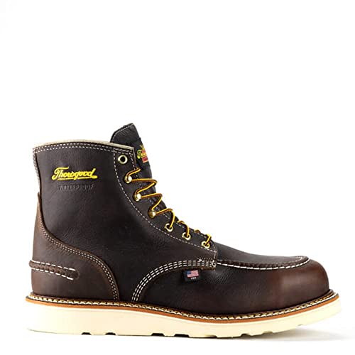 Thorogood 1957 Series 6” Waterproof Moc Toe Work Boots for Men - Soft Toe, Full-Grain Leather with Slip-Resistant Wedge Outsole and Shock-Absorbing Footbed2