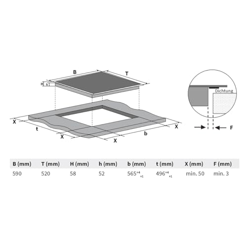 KKT KOLBE Autarkes zestaw kuchenek, 60 cm, piekarnik do zabudowy EB8017ED, 59 cm, płyta indukcyjna IH85904FZ, funkcja pizzy, grill, termoobieg, timer | SET8017IH594FZ