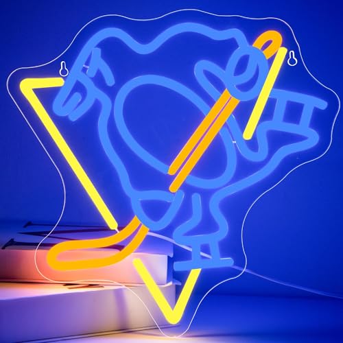 Image of Ice Hockey Neon Sign,Hockey Team Logo Light,Ice Hockey Neon Light Sign,Sports Decor,Hockey Light,Hockey Club Decor,Gifts for Boys,Ice Hockey Fans,Size 13.4 * 13.4 inches(FMXD144)