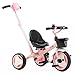 Produktbild Dreiräder WSSF drehbarem Sitz Kinder Pedal Ride-On Bike Baby Kleinkind Trike 2-3-6 Jahre alt Outdoor 3 Rad Kleinkind Fahrrad Farbe Optional, 108 * 51 * 92cm (Farbe : Pink)