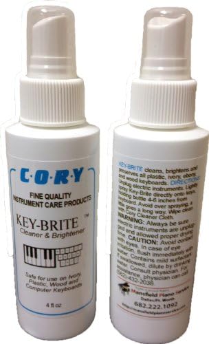 Key-Brite Piano Key Cleaner 4 oz by Cory, Distributed by A Fully Authorized Cory Products Dealer by Cory Products, LLC