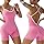 XDSP Tuta Intera Donna Sportiva Elegante Pantaloncini Tight V back Jumpsuit Tuta senza Slims maniche per sport Scrunch Butt tuta yoga con intera elasticizzata One Piece Palestra Bodysuit