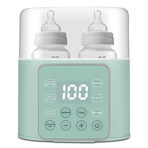 Image of Baby Bottle Warmer 9-in-1 Multifuntion Breast Milk Warmer, Fast Baby Food Heater & Defrost Warmer with Timer for Twins, LCD Display Accurate Temperature Adjustment, 24H Constant Mode