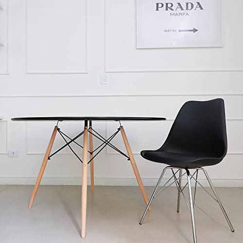 Cadeira Saarinen Preta - Base Tower Cromado