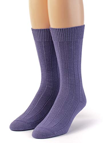 Warrior Alpaca Socks - Women's Baby Alpaca Wool Bed/Lounge Socks - Relax & have warmer feet while sleeping (Medium, Lavender)