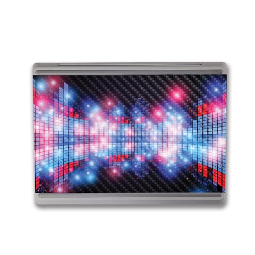 Image of MightySkins Carbon Fiber Skin Compatible with Microsoft Surface Laptop Go 3 (2023) Full Wrap Kit - Neon Eq | Protective, Durable Textured Carbon Fiber Finish | Made in The USA