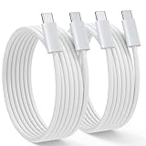 USB C Kabel 0.3M 2Pack 60W Ladekabel USB-C PD 3.0 Schnellladekabel USB C auf USB C Kabel für iPhone 15 16 Pro Max, Samsung Galaxy S24/S23/S22, Pixel 7 iPad Pro MacBook Air Tablets usw