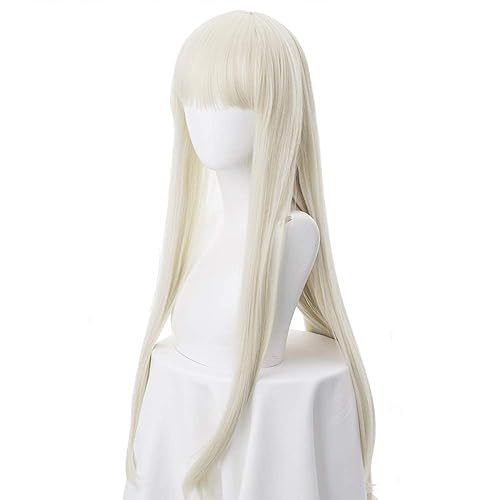 Miniatura 2 de Runa - Peluca larga de anime para cosplay, peluca linda para fiesta de Halloween, color beige