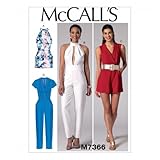 McCall 's Damen Schnittmuster 7366 Strampelanzug, Jumpsuits & Gürtel