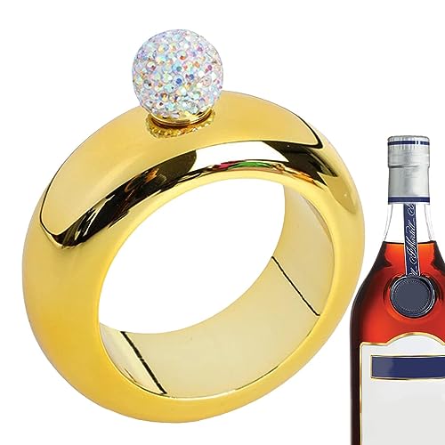 woyufen Pulseira de petaca - pulseira pulseira pulseira boneca mate 3,5 Oz - pulseira de aço inoxidável criativo frasco para clube, festivais de música, bares, festas, uísque