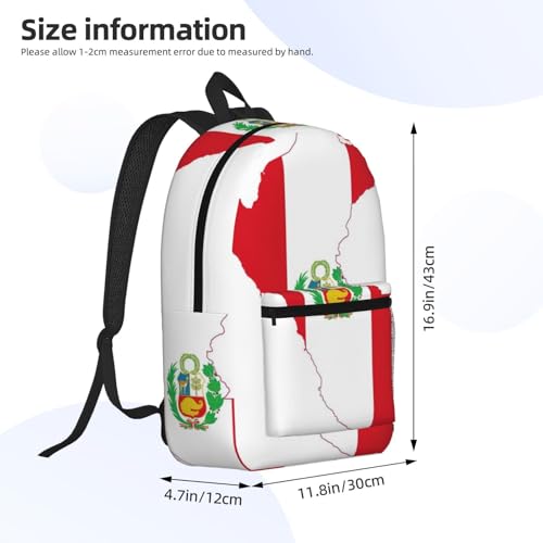 Sac à dos d'école Pérou EdWal noir léger taille unique avec poche - 4