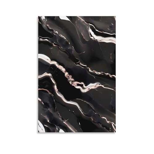 Impression marbre noir rose doré : la solution pour rajeunir un mur blanc
