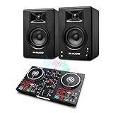 Numark Pack Contrôleur DJ Party Mix II et Paire de Moniteurs de Studio Bluetooth M AUDIO BX4 pour Enregistrement Studio, Production Musicale, Podcasting, Streaming