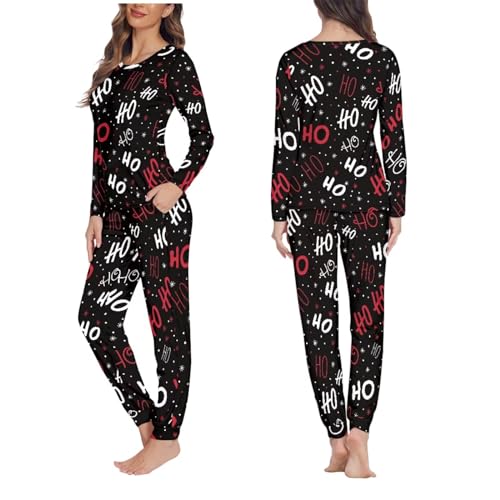 Dreaweet Christmas Pajamas for Family of 3,Funny Family Christmas Pjs Matching Sets 2023 Holiday Pajamas Soft Sleepwear2