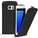 Produktbild Conie BF34967 Basic Flip Kompatibel mit Samsung Galaxy S7, PU Leder Hülle Cover Klapphülle für Galaxy S7 Tasche Schwarz