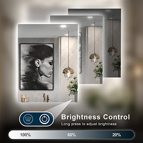Tetote 36 X 28 Inch Led Backlit Mirror Bathroom With Light,Anti-Fog,Dimmable,Lighted Mirror(Horizontal/Vertical) Wall Mounted Vanity Mirror #TOP2