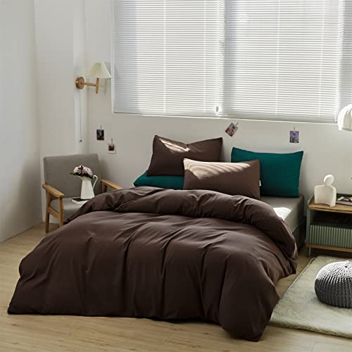 Clothknow Dark Brown Bedding Comforter Sets Queen Mocha Coffee Comforter Set Men Boys Women Comforter Brown Comforter Soft Luxury Chestnut Bed Bedding Sets #TOP5