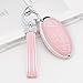 PIFOOG Key Fob Cover fit for Hyundai 2025 2024 Elantra Tucson Kona Santa Fe Sonata Ioniq 6 Pink 5 Button Car Keys Case Shell Accessories Bling Keychain Full Covers Protector Girly Women TPU