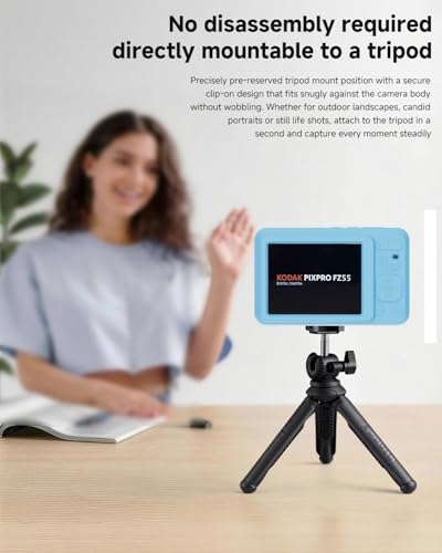Funda de silicona para cámara Kodak PIXPRO FZ55 color azul miniatura 3