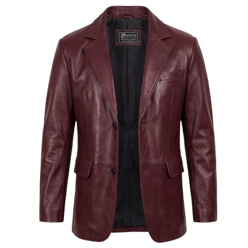 Image of Suede Leather Blazer for Men Suede Sport Coat for Men Blazer Suede Leather Jacket Blazer Coat for Men