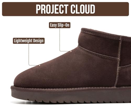 Image of Project Cloud Genuine Leather Ankle Boots for Women - Water Resistant with Memory Foam Insole Winter Boots - Trending Shoes & Comfortable Women's Ankle Boots (Hippy)