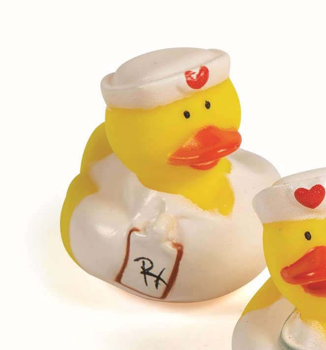 Fun Express 12 Pieces, Nurse Rubber Duckies - 12 Ducks | Nurse's Week Gifts | Nurse Appreciation | Nursing Student Gifts