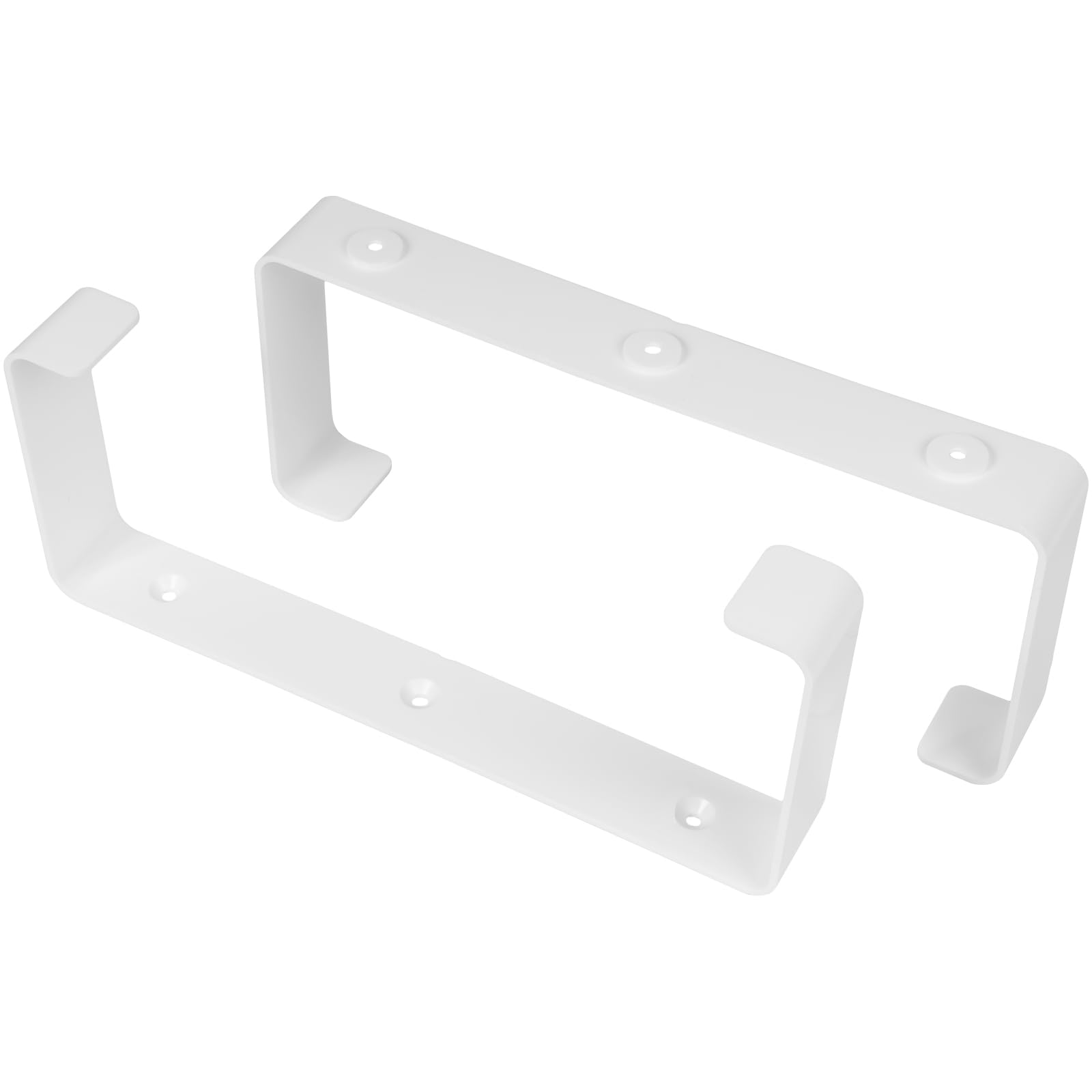 Vent Systems 220 x 90 mm / 9'' x 4" Inch White Mounting Bracket – Wall Support Clip for Rectangular Flat Ducting – PVC Holder for HVAC Ventilation Duct Installation in Kitchen, Bathroom, Home — image 1