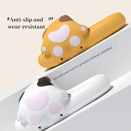 Cat Paw Slides, Cute Bathroom Non-Slip Summer Slipper,Thick Sole Couple Shower Slippers Home Sandals4