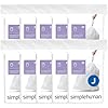 simplehuman Code J 200 Count Custom Fit Liners, Drawstring Kitchen Trash Bags, One-by-One Mess-Free Dispense, Extra Thick & Double Seamed, 50% PCR Plastic, 38-45 Liter / 10-12 Gallon, White