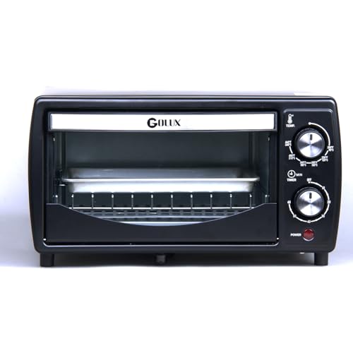GOLUX Countertop Mini 4 Slice Toaster Oven, Compact 9.6L Mini