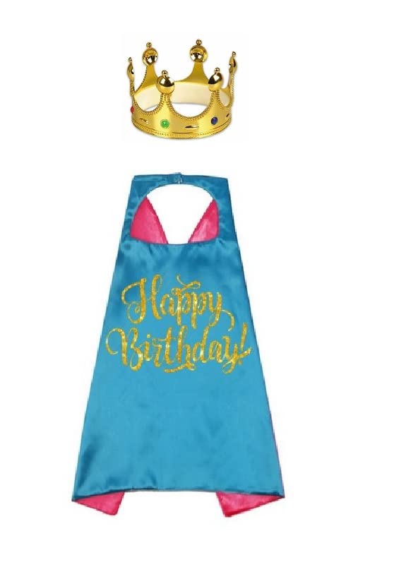 Baby & Sons Happy Birthday Robe Halloween Costume Medieval Prince King Costume Happy Birthday Cape and Crown (3-10 Years, Frozien) (B0BPQRR9DX) Amazon Price History, Amazon Price Tracker
