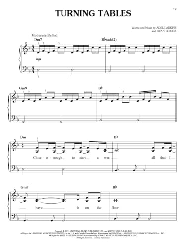 21 (Easy Piano): Buch, Songbook für Klavier