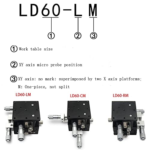Module de mouvement axe XYZ LD60-RM avec table coulissante de 60 mm - 3