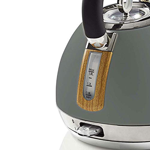 TronicXL Design Frühstücksset Toaster + Wasserkocher Holz Design + Edelstahl grau – Bild 3